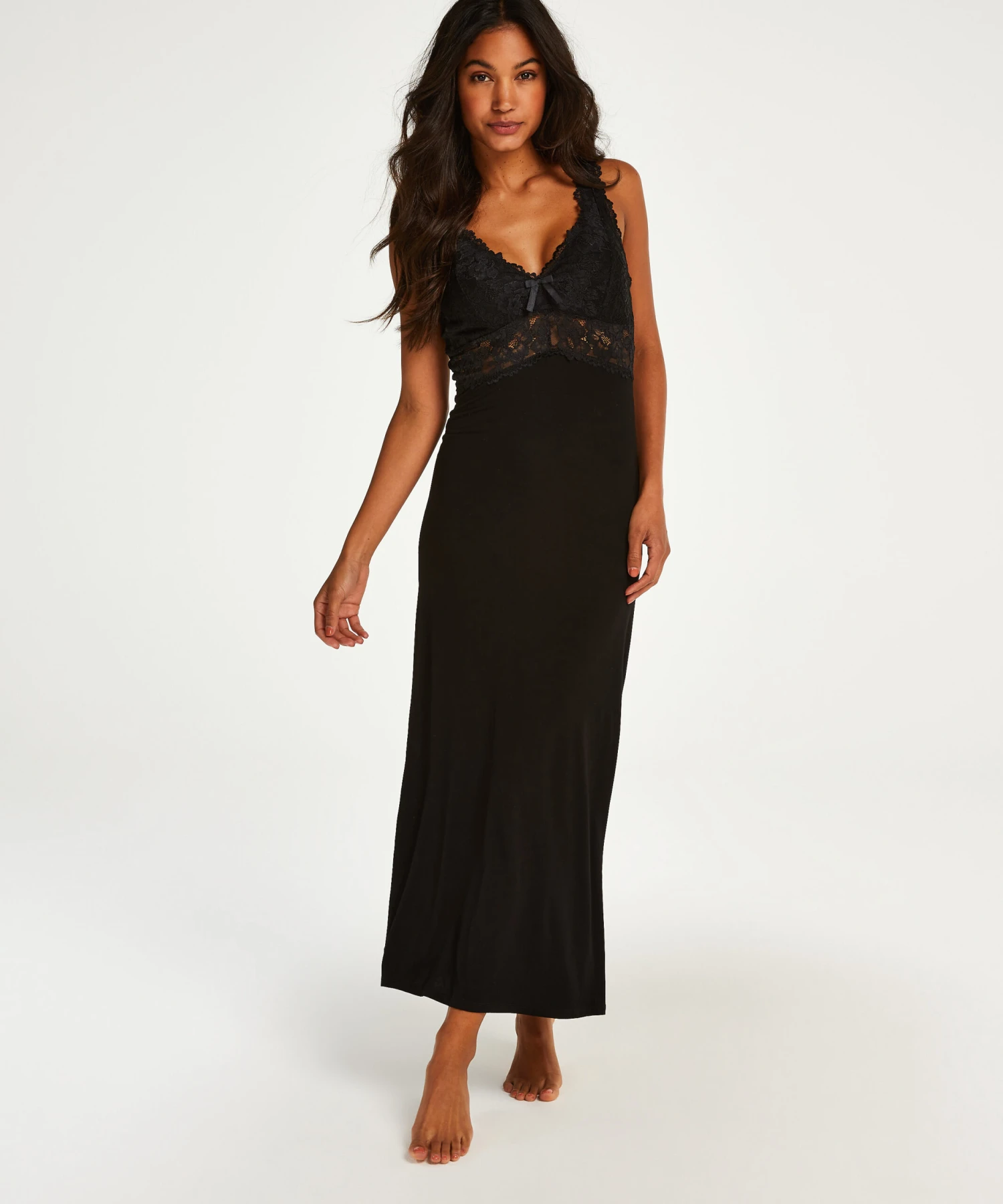 Langes Slipdress, Modal Lace 3 Langes Slipdress, Modal Lace