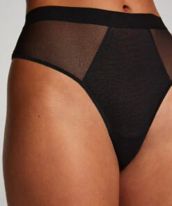 Hoch Ausgeschnittener, Nahtloser String Mesh -Mode Dessous Geschäft 194294 2