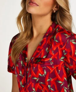 Kurzärmelige Satin-Jacke -Mode Dessous Geschäft 201810 2