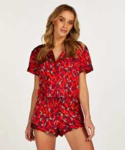 Kurzärmelige Satin-Jacke -Mode Dessous Geschäft 201810 3