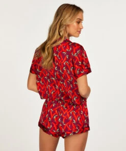 Kurzärmelige Satin-Jacke -Mode Dessous Geschäft 201810 4