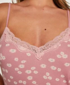 Top Cami Rib Lace Contrast -Mode Dessous Geschäft 202341 2 1